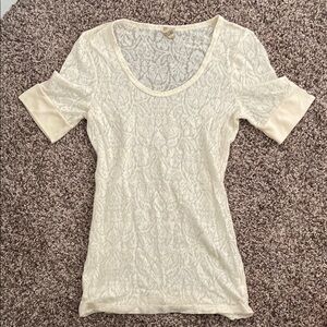 ☀️🐇Elegant Cream Lace Women's Top